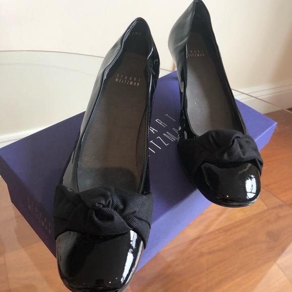 NWT Stuart weitzman black patent low heels - Picture 1 of 7